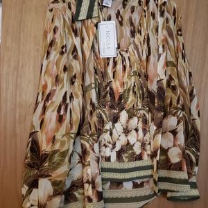 Silky shell and blouse set